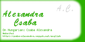 alexandra csaba business card